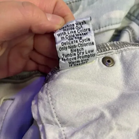 CAbi Palm Leaf Printed Ankle Cropped Jeans Women’s Size 6 Tropical Denim Pants - Picture 5 of 10